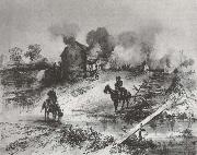 Theodore R. Davis Laying Waste the Shenandoah Valley oil painting